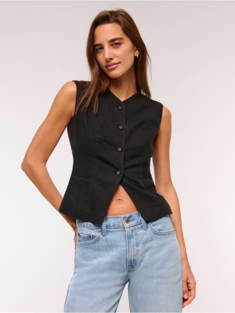 Abercrombie & Fitch Button-Front Tank